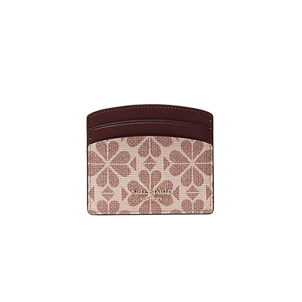 NEW Kate Spade Flower Coated Canvas Cardholder in Pink Multi